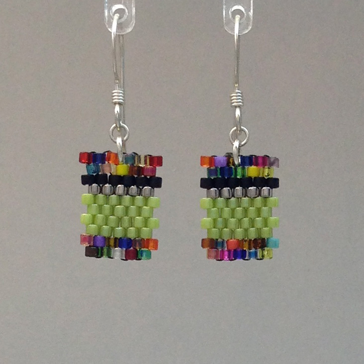 Short Confetti Lime Earring